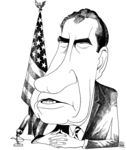 cartoon of richard nixon