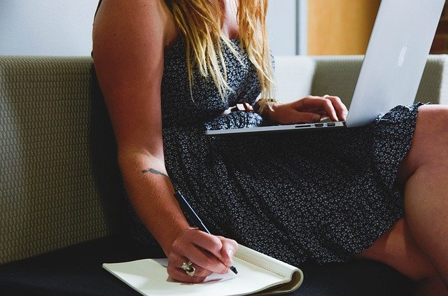 picture of woman working from home