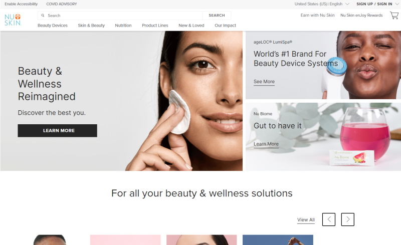 picture of nu skin website