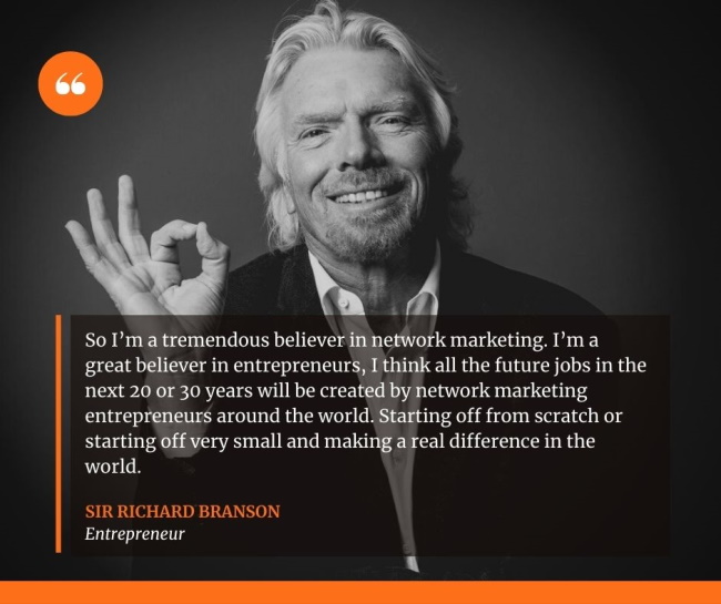 network marketing quote sir richard branson