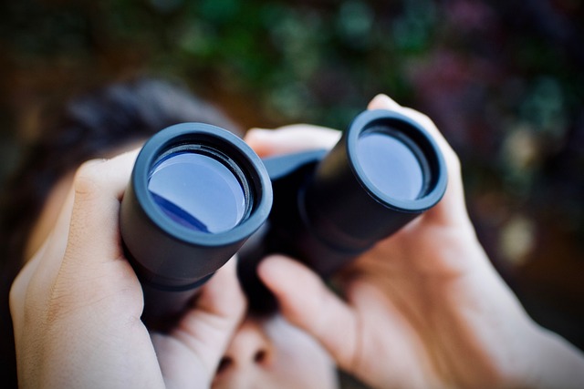 picture of person holding binoculars