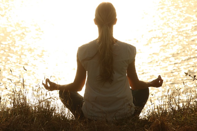 picture of lady meditating