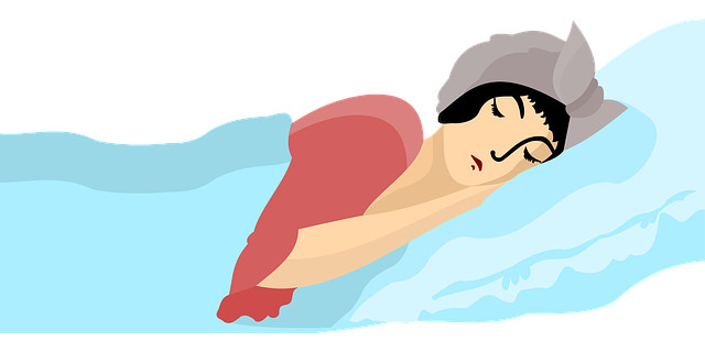 cartoon of lady sleeping