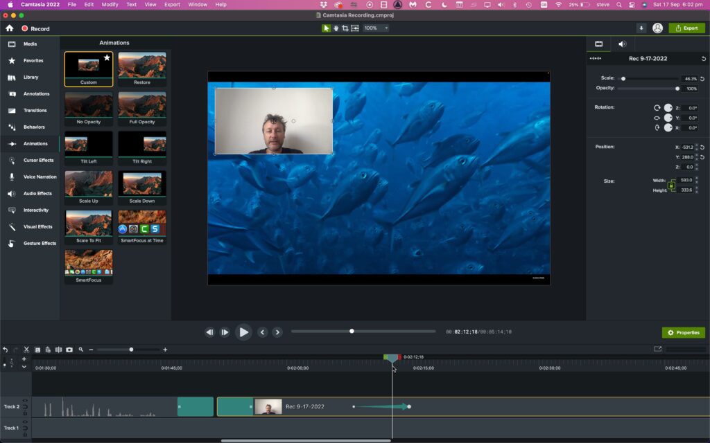 camtasia screenshot